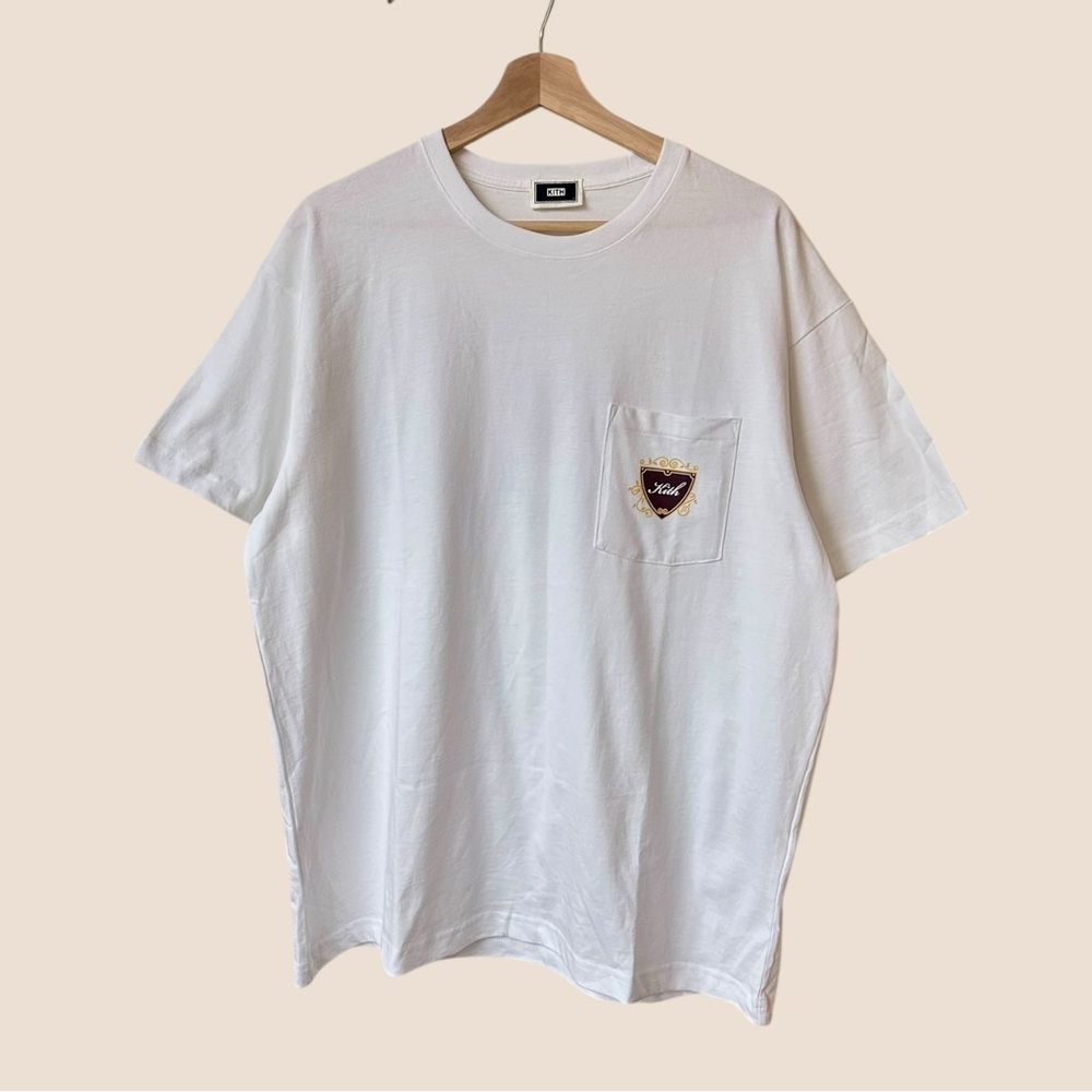 KITH Beverly Hills Logo Crest Pocket Tee - L White
